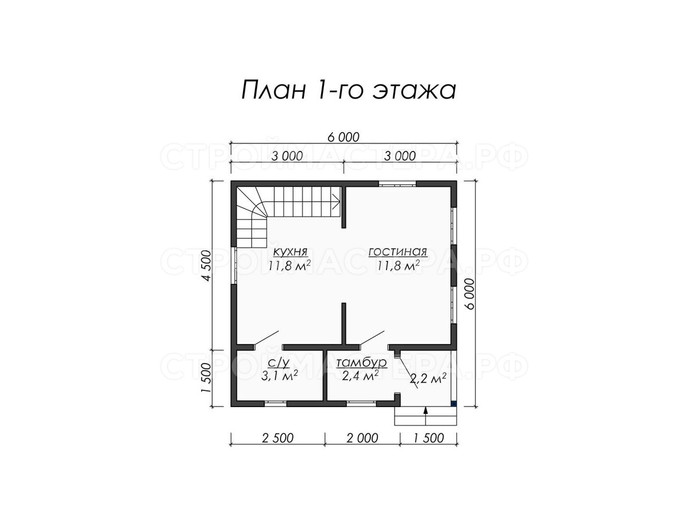 Дом из бруса проект «ДБ-6»