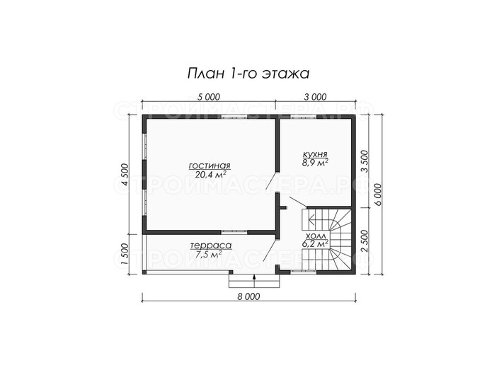 Дом из бруса проект «ДБ-12»