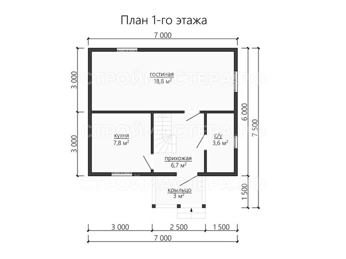 Дом из бруса проект «ДБ-33»