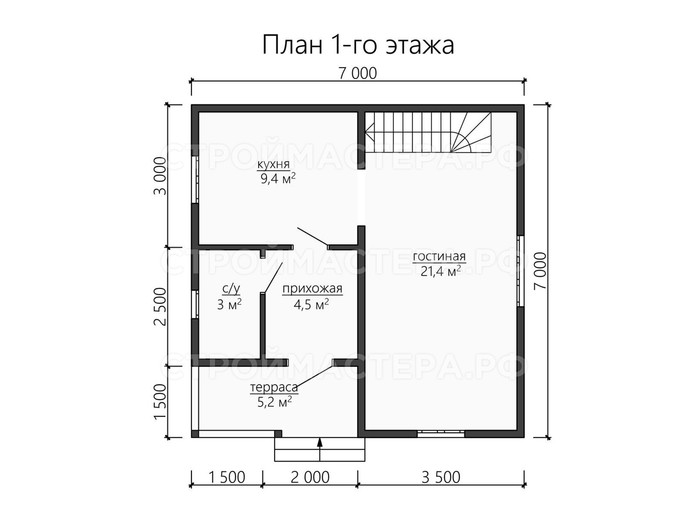 Дом из бруса проект «ДБ-47»