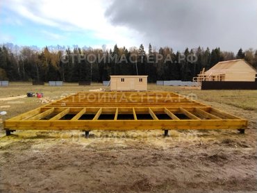 Дом из бруса под усадку 8х7 в Якшино