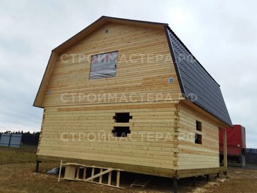 Дом из бруса под усадку 8х7 в Якшино